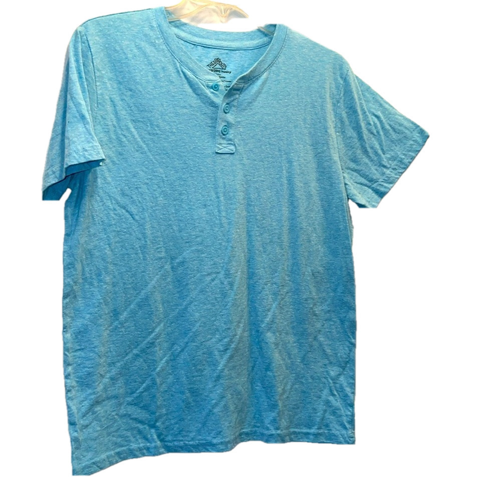 There Abouts Tee/Polo Shirt, SZ XL 18/20 Husky Boys, PTP 20”, L 27”, Light Blue